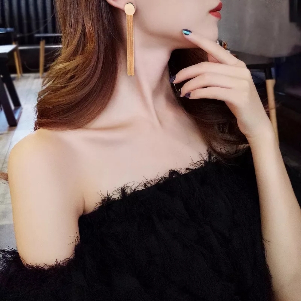 Amazing Long Tassel Earrings - Picture 7 of 7